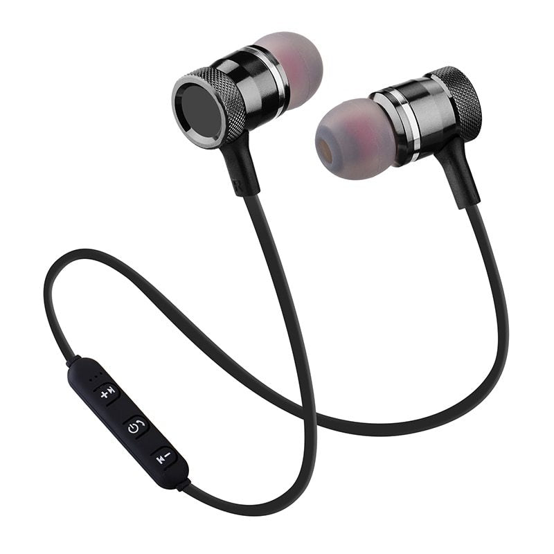 Wireless Bluetooth headset sports running magnetic line control binaural stereo in-ear hanging neck mobile phone universal answering Wireless Bluetooth headset sports running magnetic line control binaural stereo in-ear hanging neck mobile phone universal answering